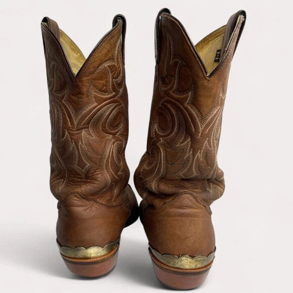 Nocona Brown Western Cowboy Boots - Picture 9 of 14